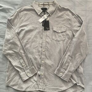 Porter + Ash Mens Button Down Long Sleeve Shirt NWT XXL 95% Cotton 5% Cashmere